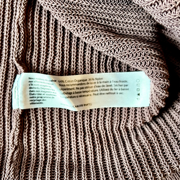 Eileen Fisher Size S / M Purple Organic Cotton V-Neck Sweater - Made in USA - Picture 4 of 5